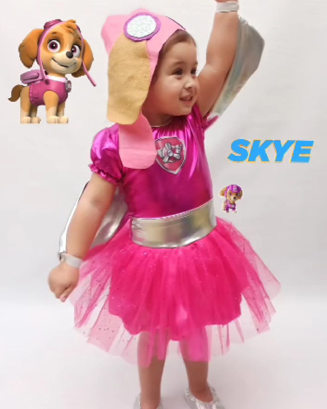 Disfraz Niña inspirado en Skye Paw Patrol