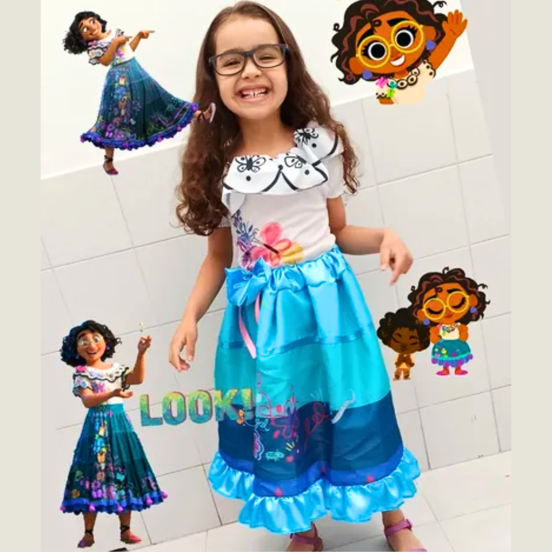 Disfraz Niña Inspirado en Encanto Mirabel