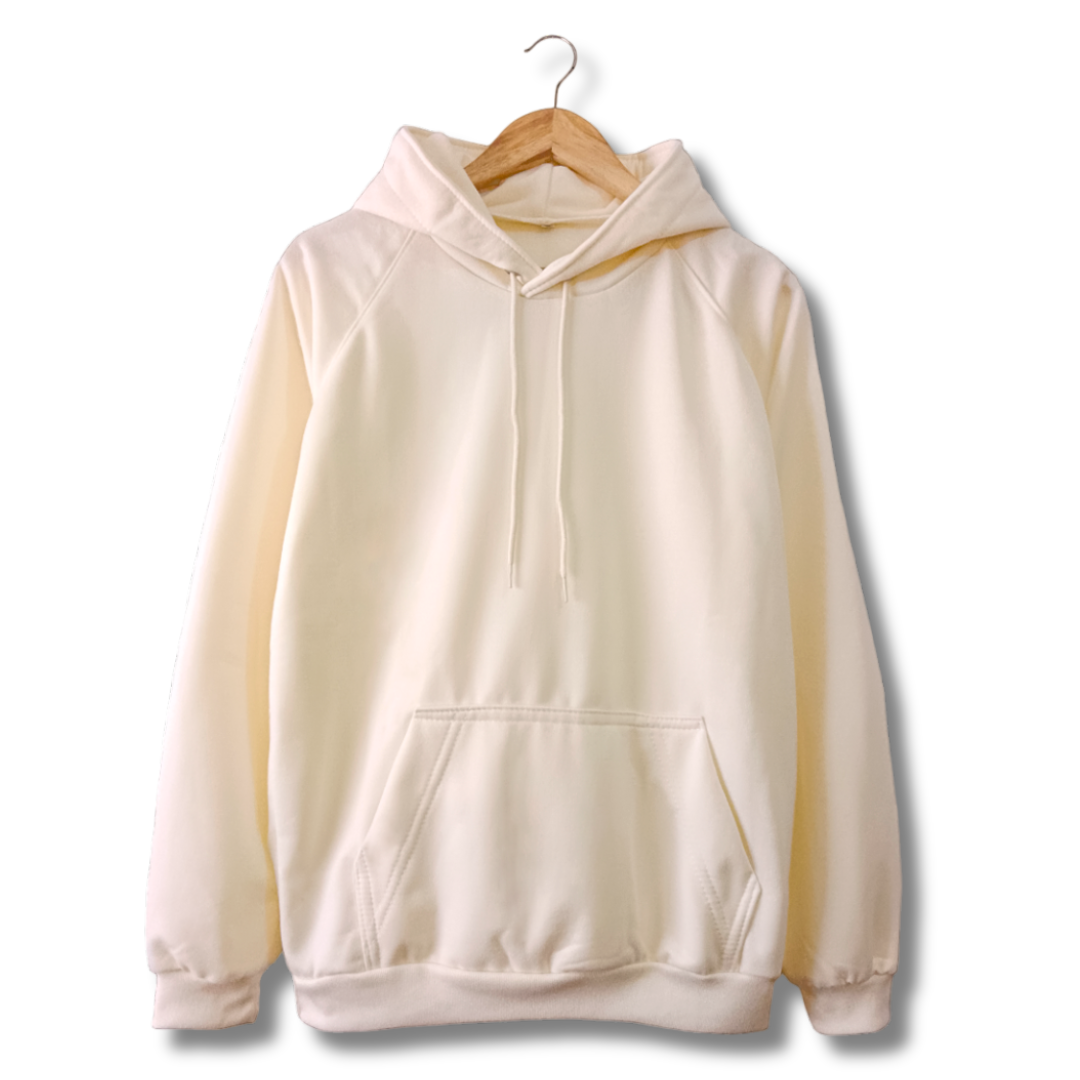 Buzo Hoodie Marfil Unisex con Capucha