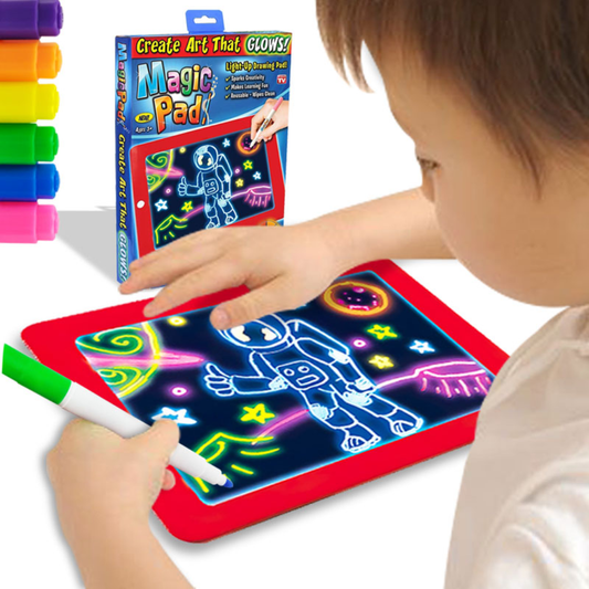 Magic Pad LED Astronauta – Tableta Creativa Reutilizable para Niños