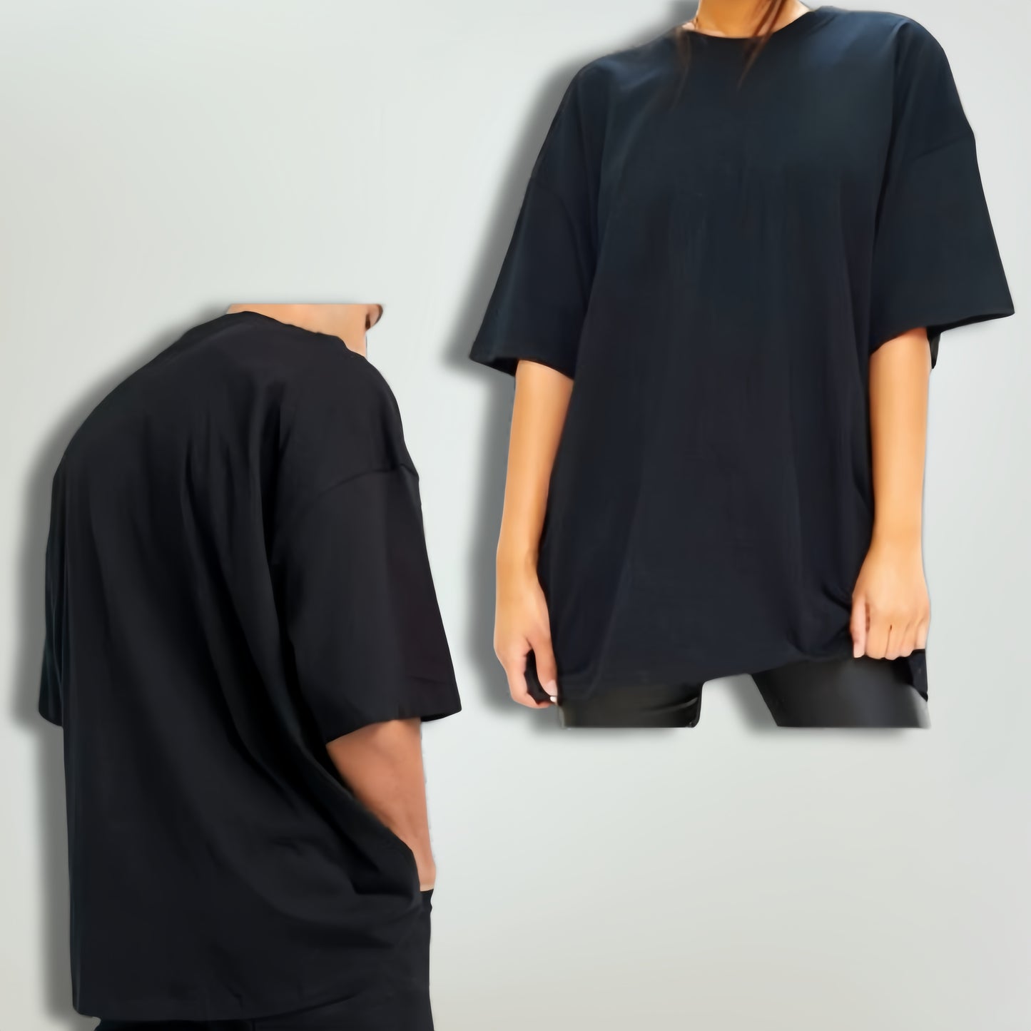 Camiseta Oversize Unisex Negro