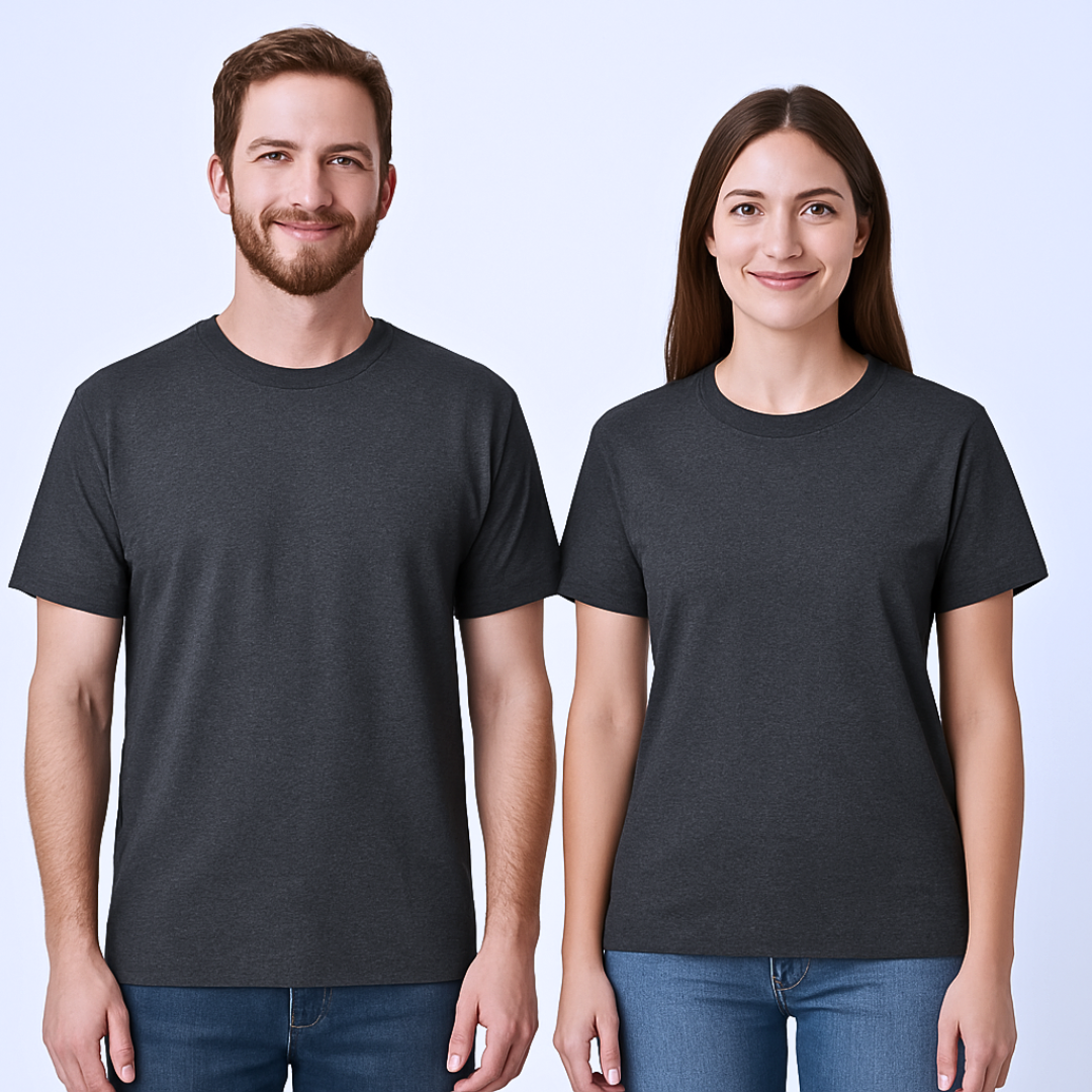Camiseta Clásica Unisex Gris oscuro XL – 100% Algodón Suavizado