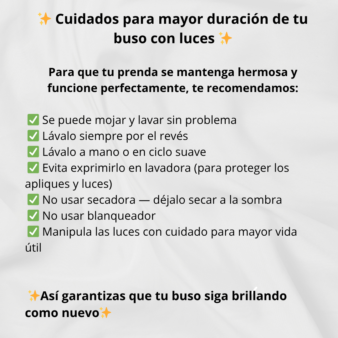 Buso Infantil Rojo Navidad con Luces