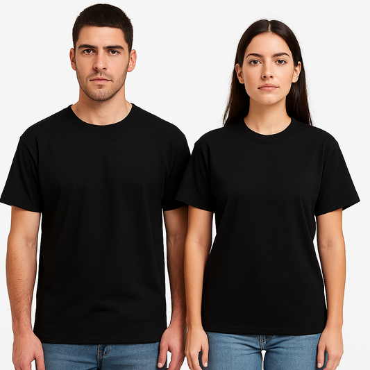 Camiseta Clásica Unisex Negra XL – 100% Algodón Suavizado
