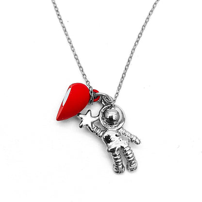 Collar de Pareja Astronauta – Acero Inoxidable