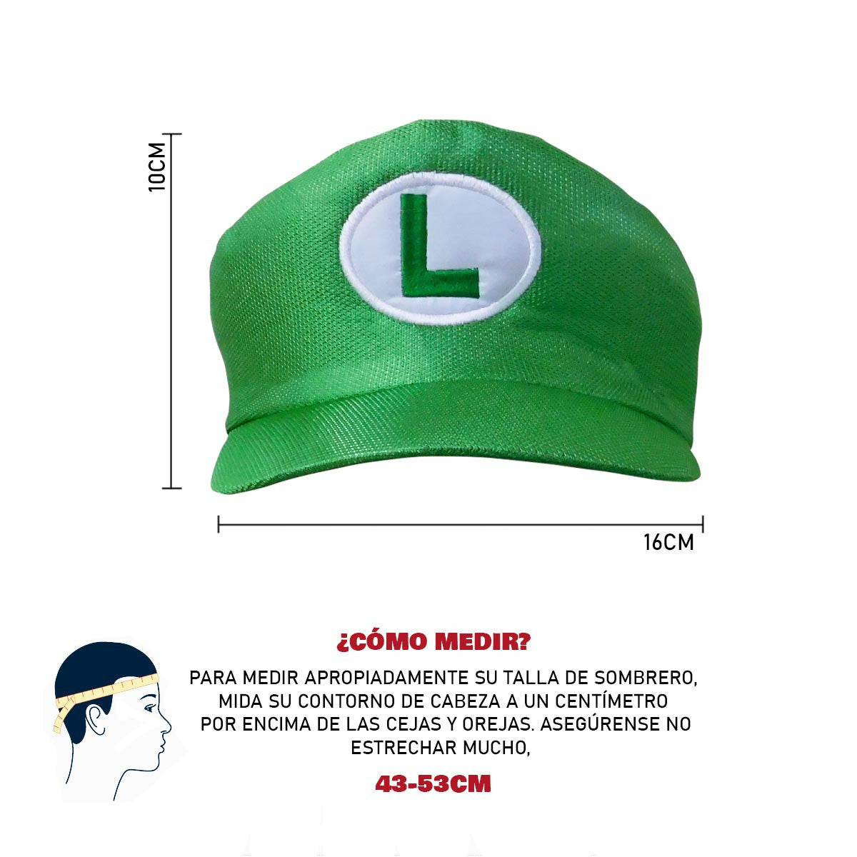 Gorra inspirado en Mario Bros Niños Halloween