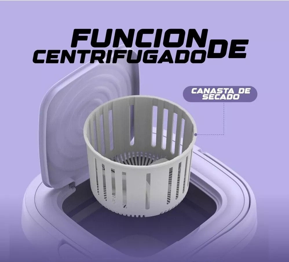 Mini Lavadora Plegable Portátil 8 L — Lava y Centrifuga
