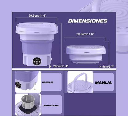 Mini Lavadora Plegable Portátil 8 L — Lava y Centrifuga