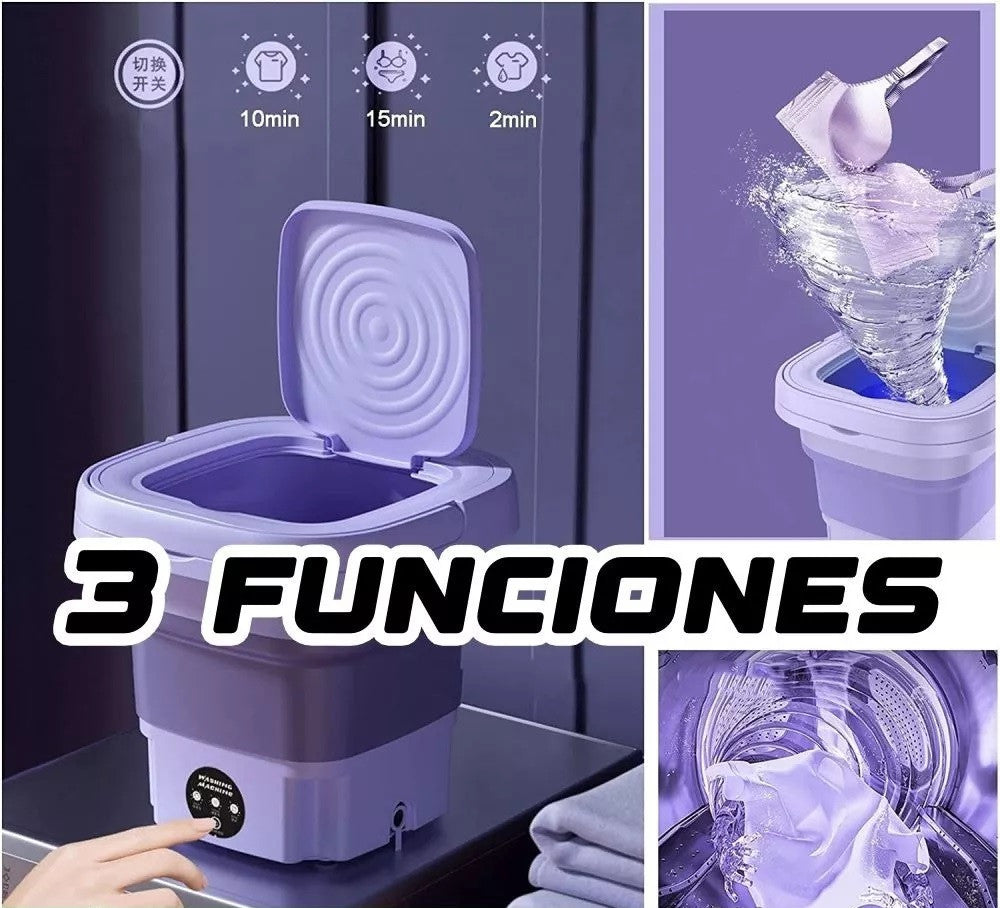 Mini Lavadora Plegable Portátil 8 L — Lava y Centrifuga