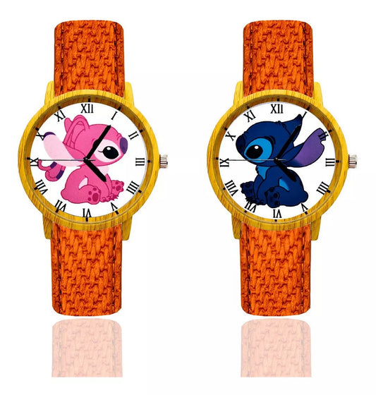 Relojes de Pareja Stitch & Angel – Con Estuche