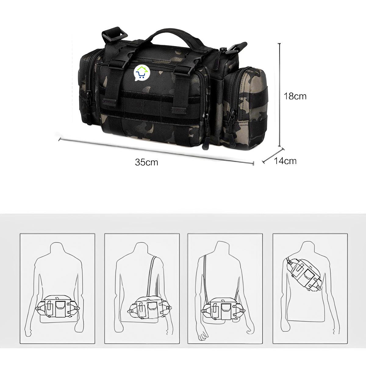 Riñonera Táctica Militar Multiusos AE452CP