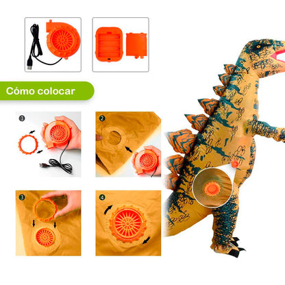 Disfraz Inflable de Dinosaurio para Niños
