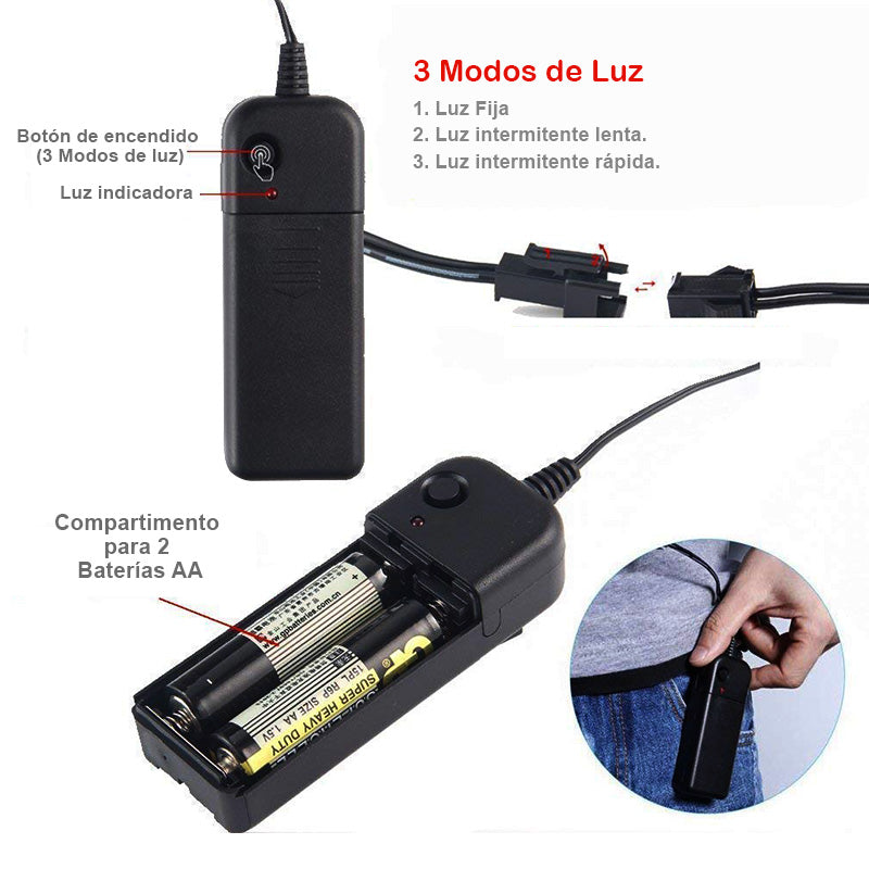 Máscara Luminosa LED Purga