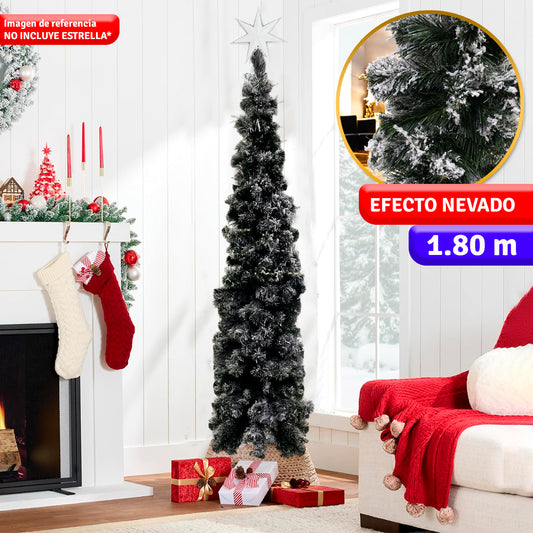 Árbol de Navidad Lápiz Nevado 1.80m