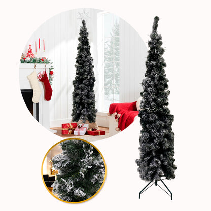 Árbol de Navidad Lápiz Nevado 1.80m