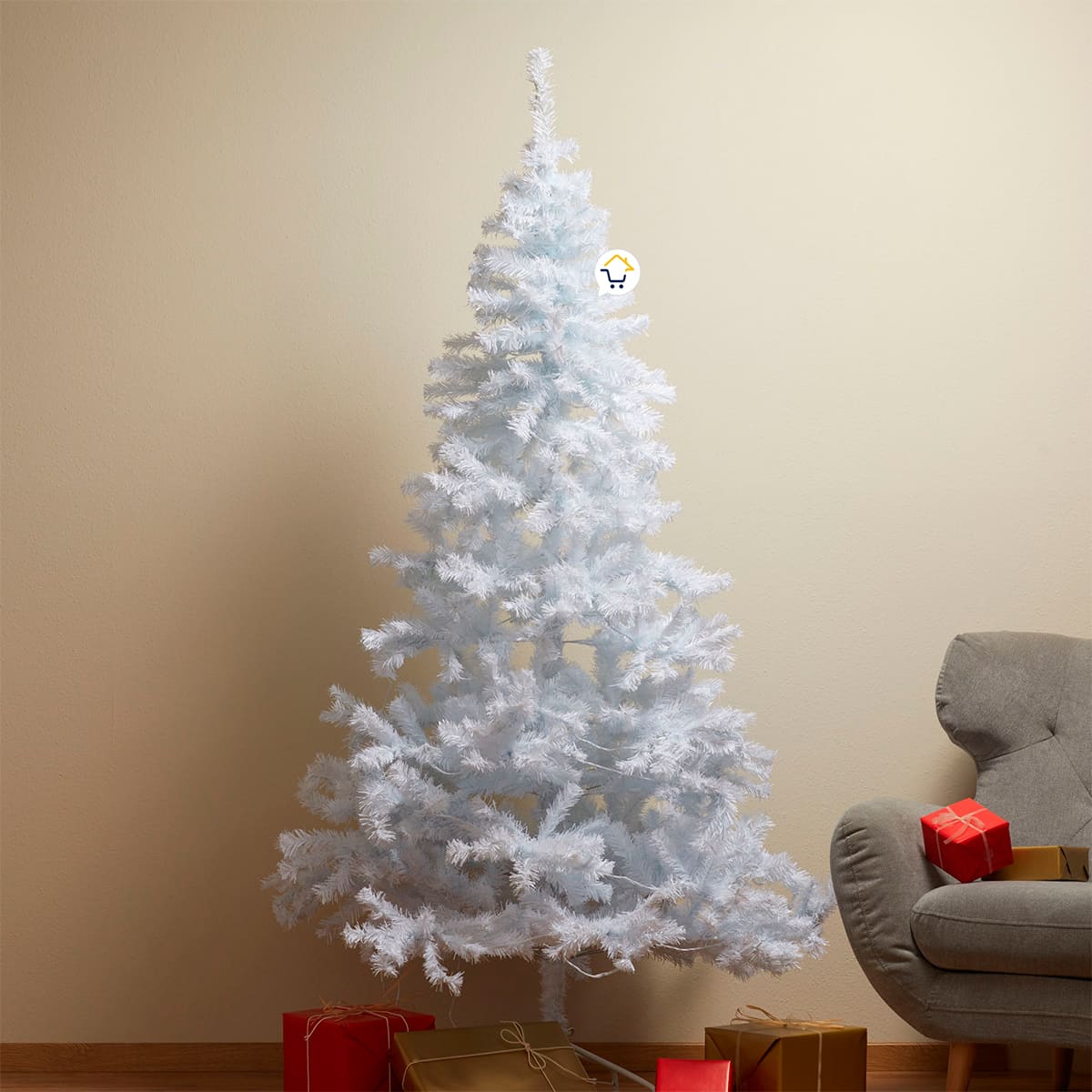 Árbol de Navidad Blanco 1.80 m – 720 Ramas