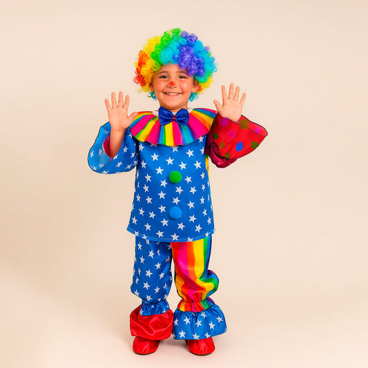 Disfraz de Payaso Colorido – Niños y Adultos