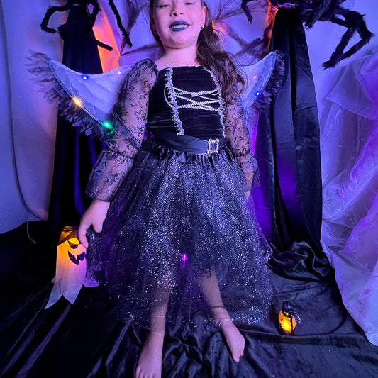 Disfraz de Ángel Oscuro para Niña