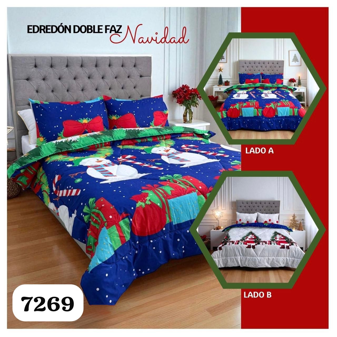 Edredón Doble Faz Navidad – Cama Doble