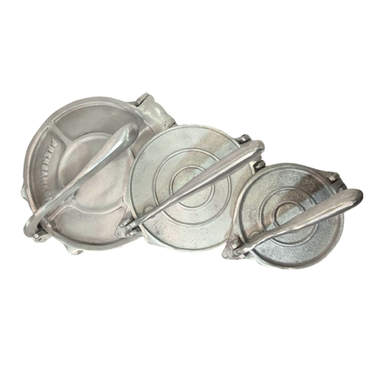 Combo de Prensadoras Pataconeras de Cocina – Set 15cm, 19cm y 25cm