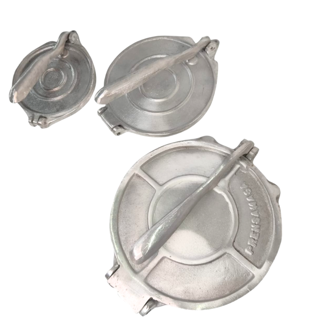 Combo de Prensadoras Pataconeras de Cocina – Set 15cm, 19cm y 25cm