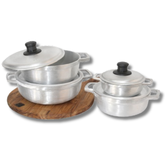 Juego de Calderos de Aluminio Fundido x 4 con Tapa