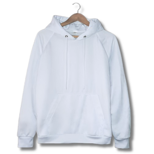 Buzo Hoodie Blanco Unisex con Capucha