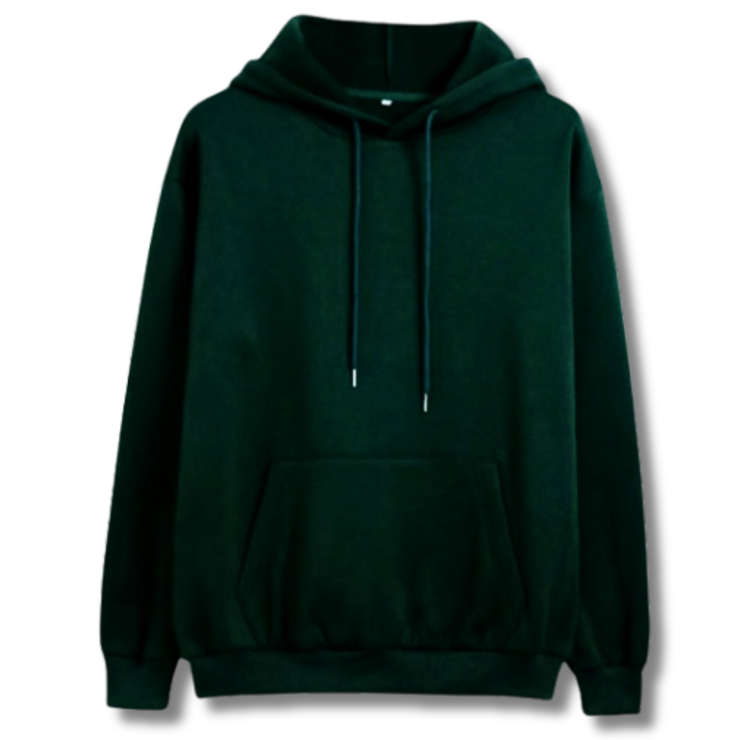 Buzo Hoodie Verde Botella Unisex con Capucha