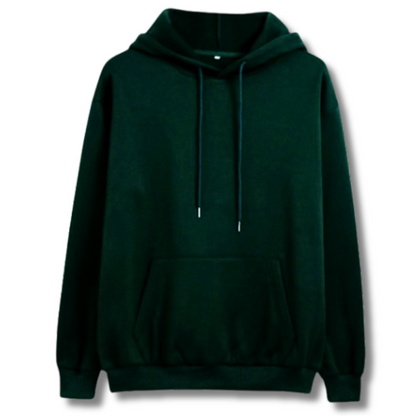 Buzo Hoodie Verde Botella Unisex con Capucha