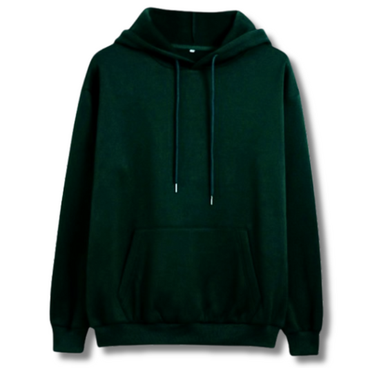 Buzo Hoodie Verde Botella Unisex con Capucha