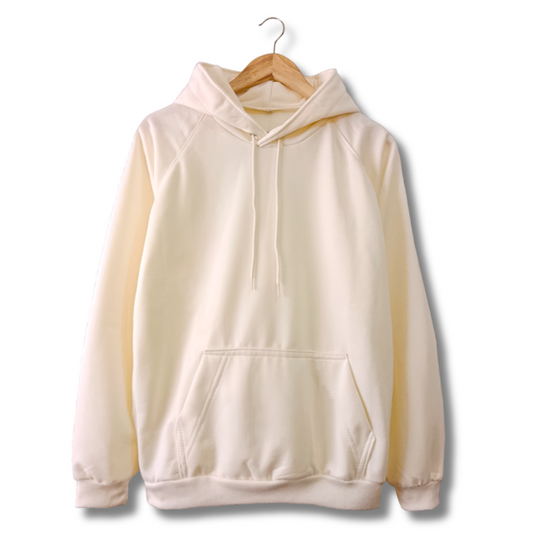 Buzo Hoodie Marfil Unisex con Capucha