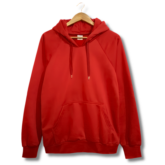 Buzo Hoodie Rojo Unisex con Capucha