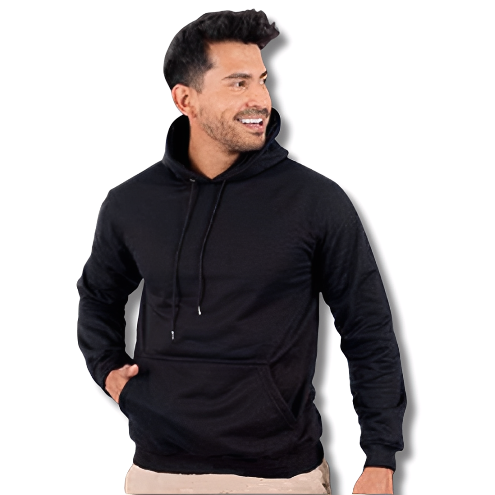 Buzo Hoodie Negro Unisex con Capucha