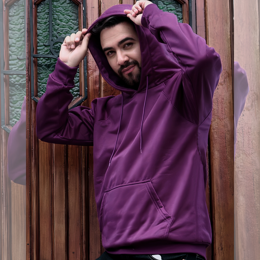 Buzo Hoodie Morado Unisex con Capucha
