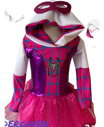 Disfraz Niña SpiderGwen Fucsia