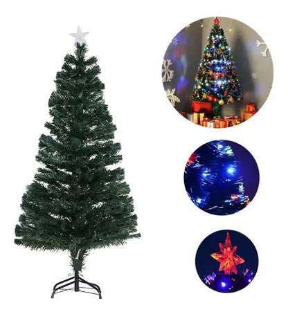 Árbol De Navidad Fibra Óptica con Luces Incorporadas 180 cm