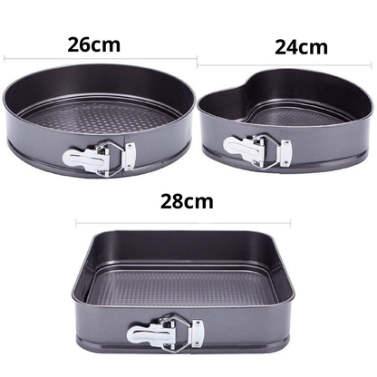 Molde Torta Desmontable Surtido 24-26-28 cm