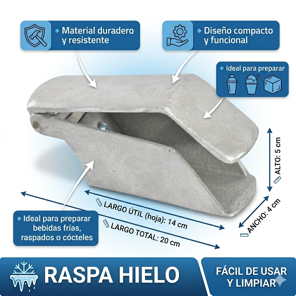 Raspahielo Manual con Cuchilla en Acero Inoxidable