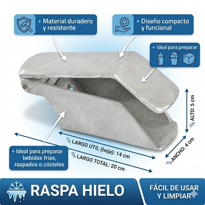 Raspahielo Manual con Cuchilla en Acero Inoxidable