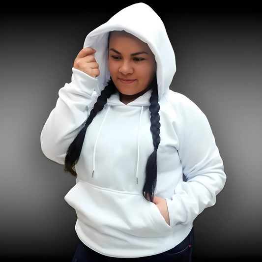 Buzo Hoodie Blanco Unisex con Capucha