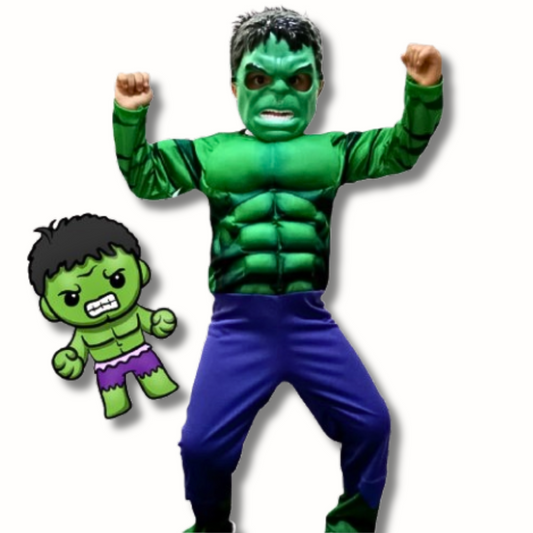 Disfraz inspirado en Hulk Infantil Acolchado con Máscara