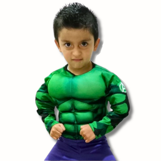 Disfraz inspirado en Hulk Infantil Acolchado con Máscara