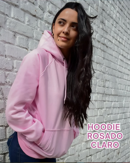 Buzo Hoodie Rosado Unisex con Capucha