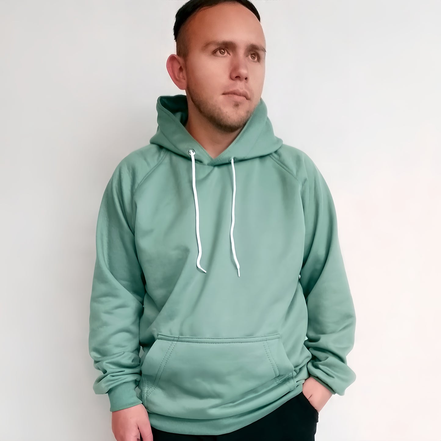 Buzo Hoodie Verde aceituna Unisex con Capucha