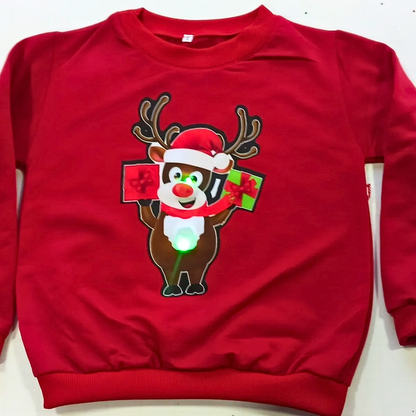 Buso Infantil Rojo Navidad con Luces