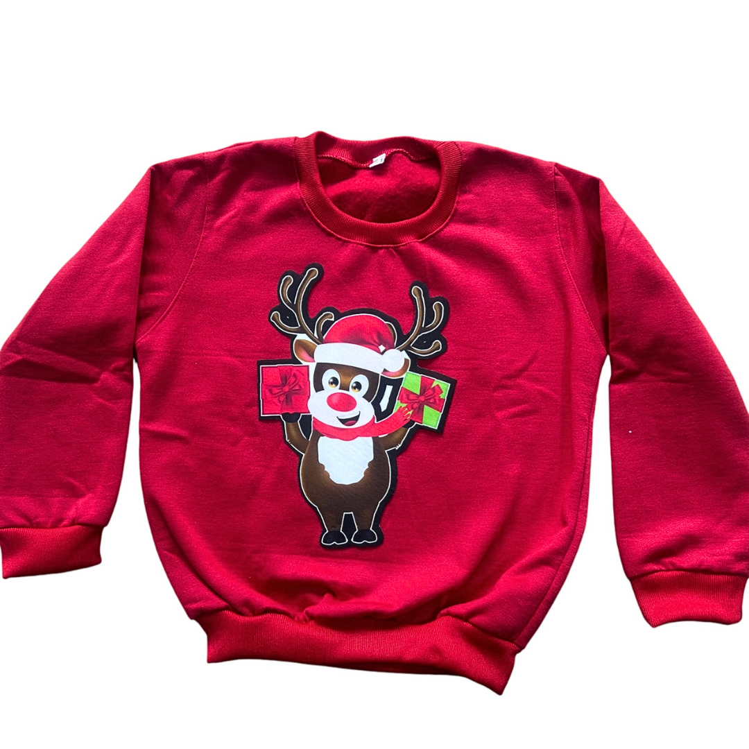 Buso Infantil Rojo Navidad con Luces