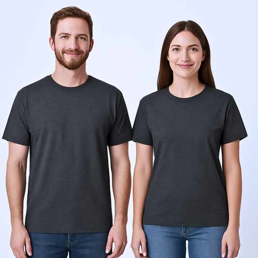Camiseta Clásica Unisex Gris oscuro XL – 100% Algodón Suavizado