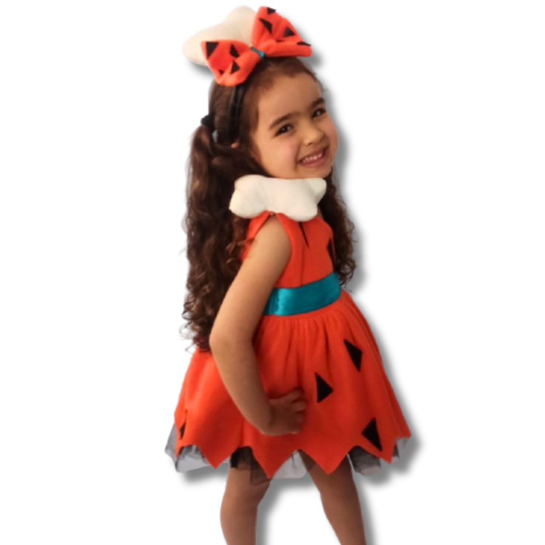 Disfraz Niña Pebbles Inspirado en Los Picapiedra
