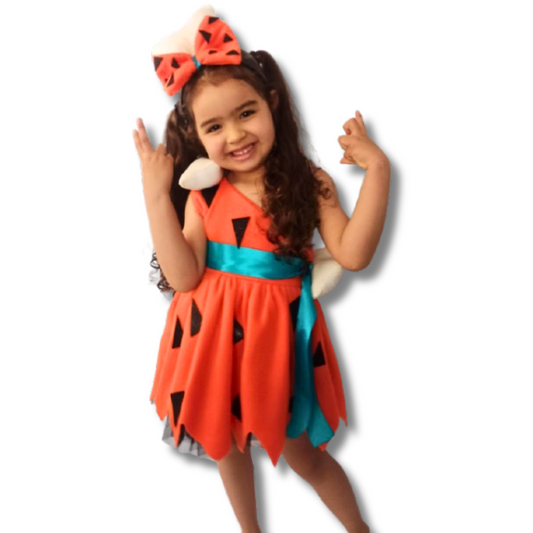 Disfraz Niña Pebbles Inspirado en Los Picapiedra