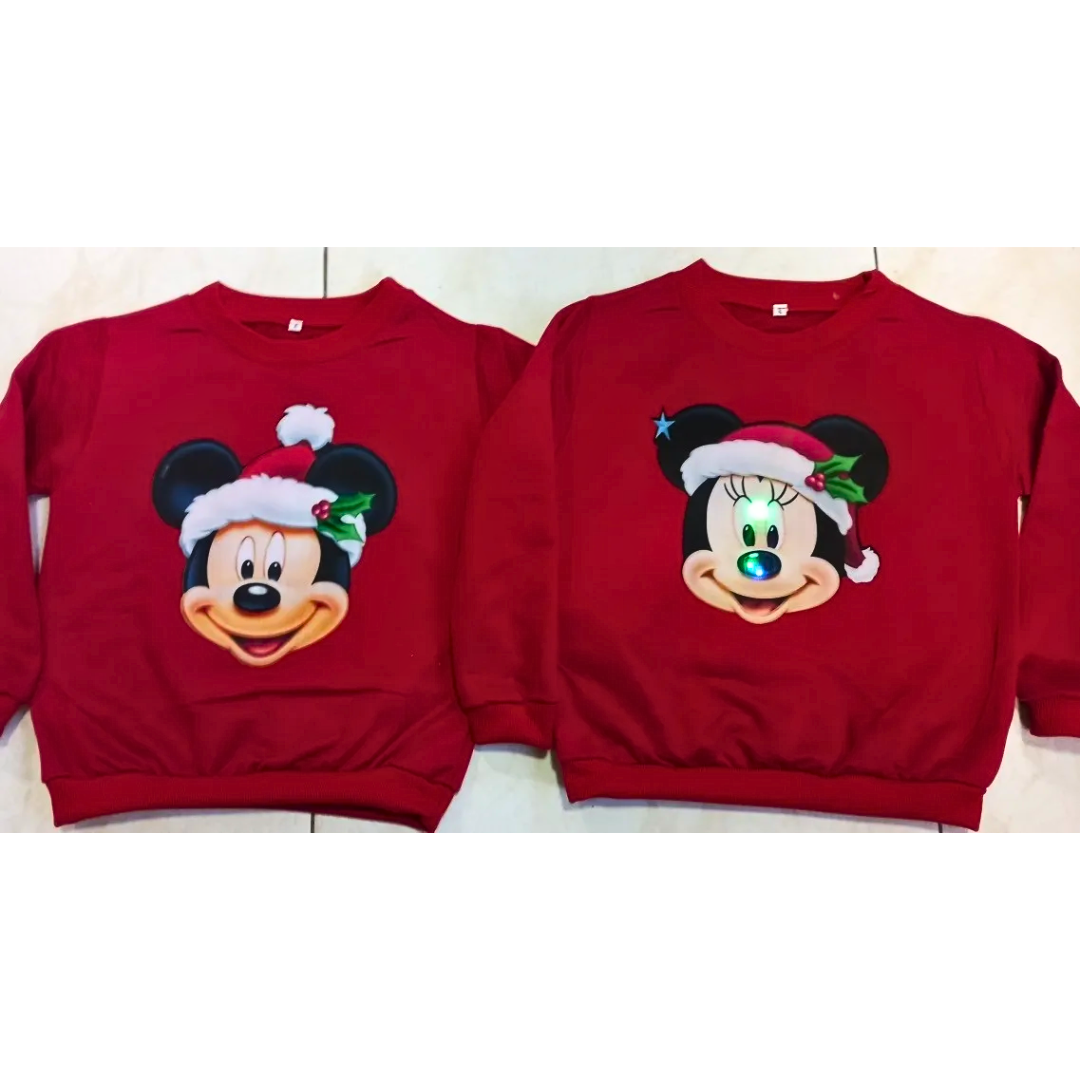 Buso Infantil Rojo Navidad con Luces